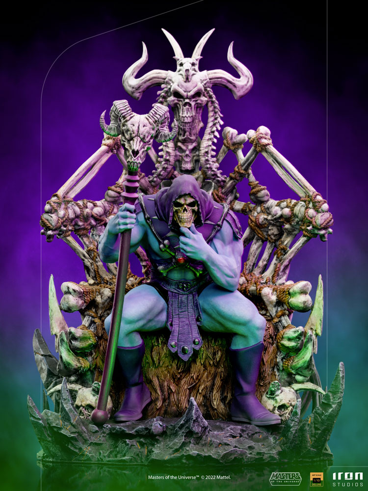 Pre-Order Iron Studios Masters of the Universe Skeletor on Throne Deluxe Statue